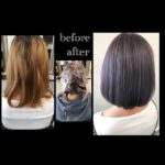 パープルアッシュグレーを暗めにすることで色落ちが綺麗【まいさん】の髪色@名古屋