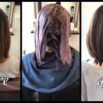 愛知名古屋で白髪を染めながらイノアオイルカラーを使ったラベンダーグレー|きょうこさんの髪色